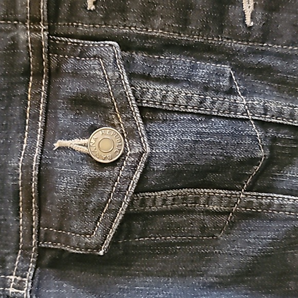 Banana Republic Women's Collared Stretch Dark Wash Denim Jean Jacket, Size XS - Picture 4 of 8